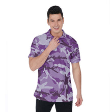 Load image into Gallery viewer, Purple Camo Men&#39;s Polo Shirt
